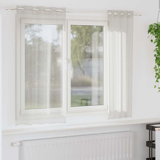 Vorhänge mit Vorhängen 2 pcs Creme Polyester
