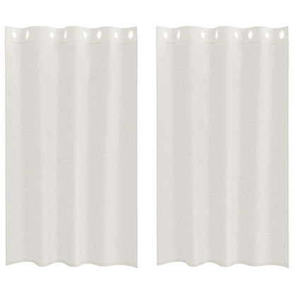 Vorhänge mit Vorhängen 2 pcs Creme Polyester