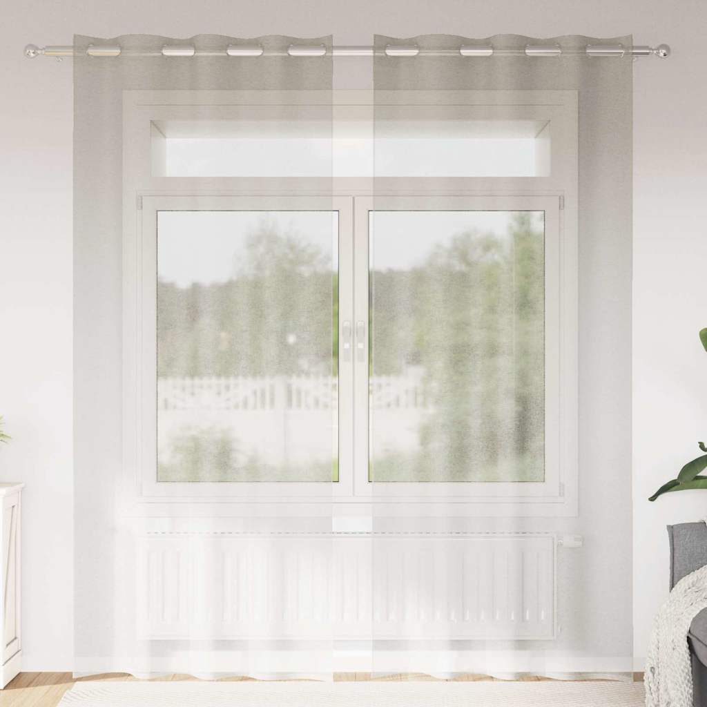 Vorhänge mit Vorhängen 2 pcs Creme Polyester