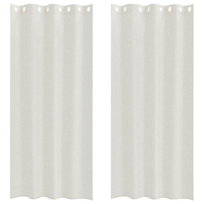 Vorhänge mit Vorhängen 2 pcs Creme Polyester