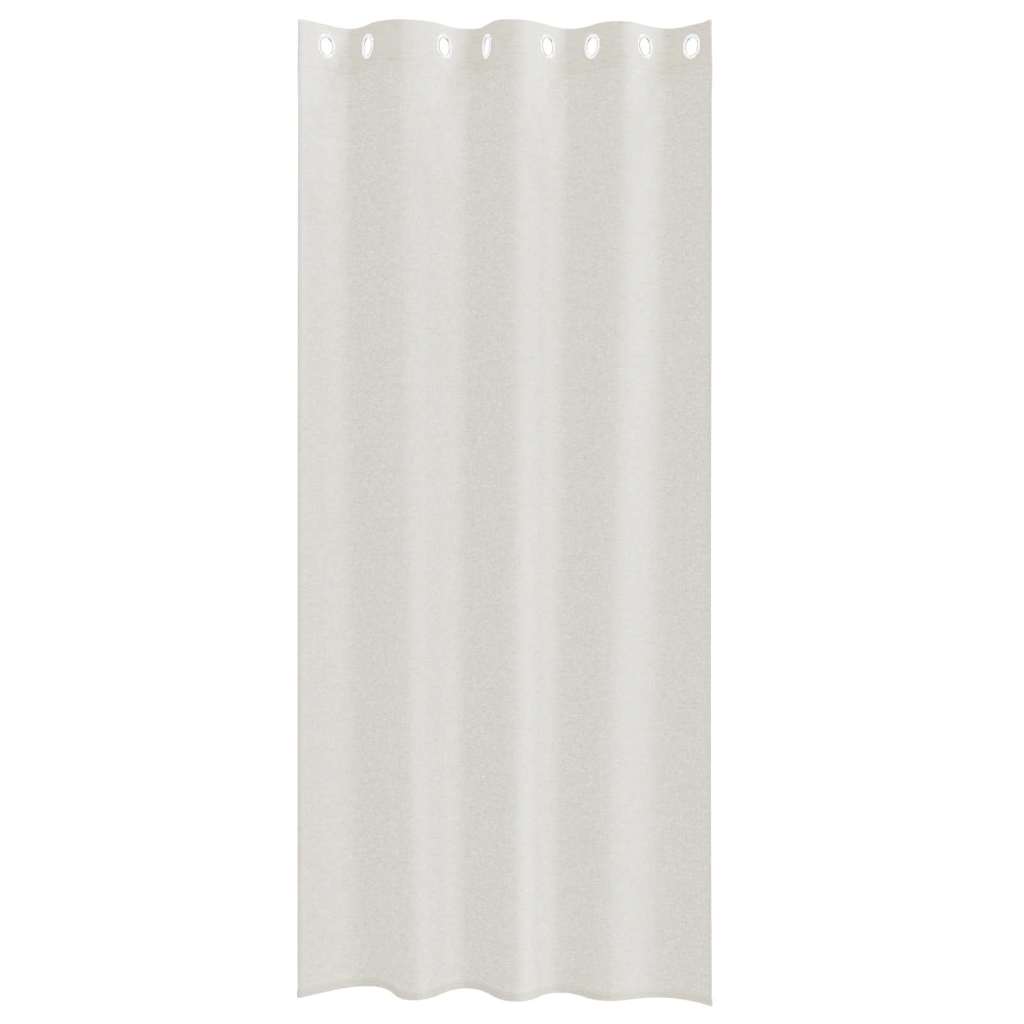 Vorhänge mit Vorhängen 2 pcs Creme Polyester