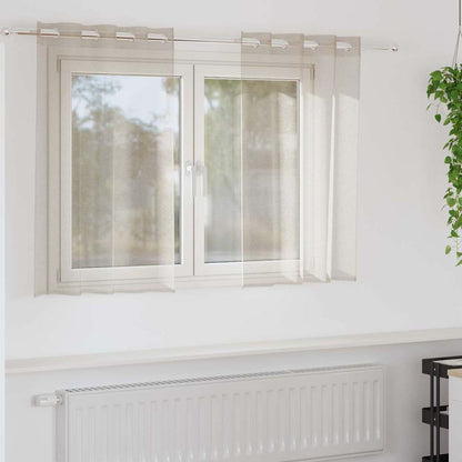 Vorhänge mit Vorhängen 2 pcs Sandfarbe Polyester