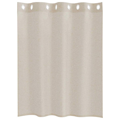 Vorhänge mit Vorhängen 2 pcs Sandfarbe Polyester