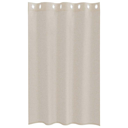 Vorhänge mit Vorhängen 2 pcs Sandfarbe Polyester