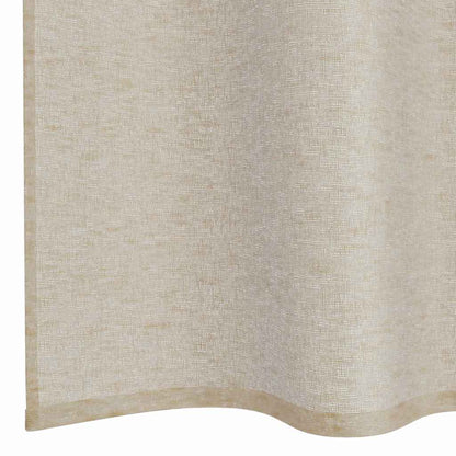 Vorhänge mit Vorhängen 2 pcs Sandfarbe Polyester