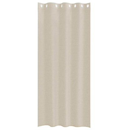 Vorhänge mit Vorhängen 2 pcs Sandfarbe Polyester