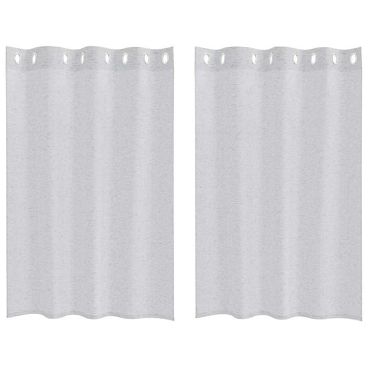 Vorhänge mit Vorhängen 2 pcs Hellgrau Polyester