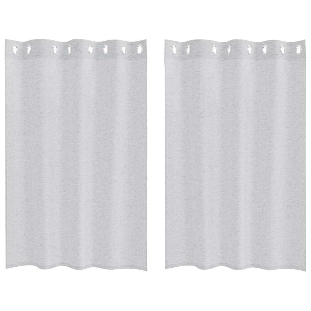 Vorhänge mit Vorhängen 2 pcs Hellgrau 140x140cm Polyester