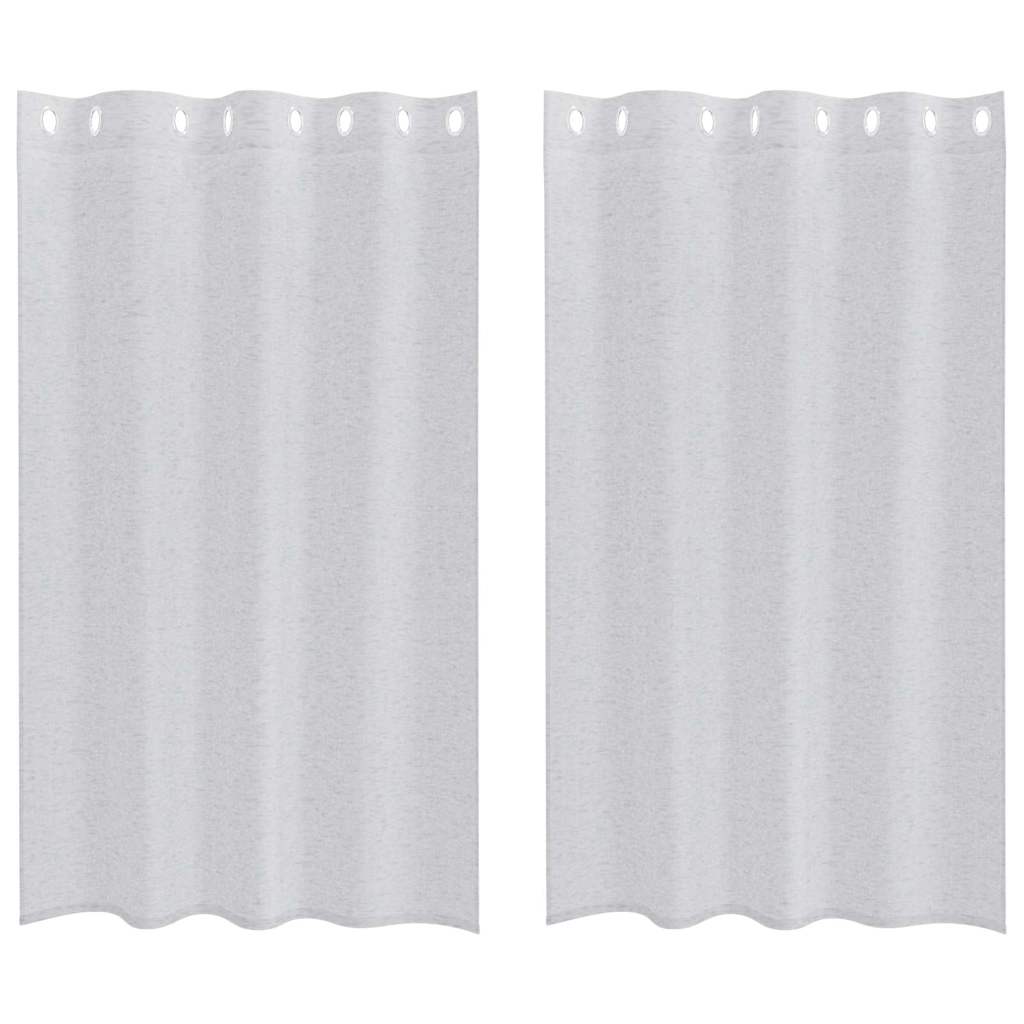 Vorhänge mit Vorhängen 2 pcs Hellgrau Polyester