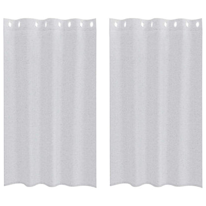 Vorhänge mit Vorhängen 2 pcs Hellgrau Polyester