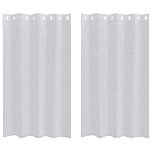 Vorhänge mit Vorhängen 2 pcs Hellgrau Polyester