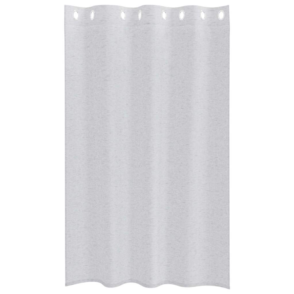 Vorhänge mit Vorhängen 2 pcs Hellgrau Polyester