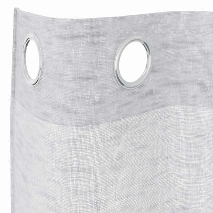 Vorhänge mit Vorhängen 2 pcs Hellgrau Polyester
