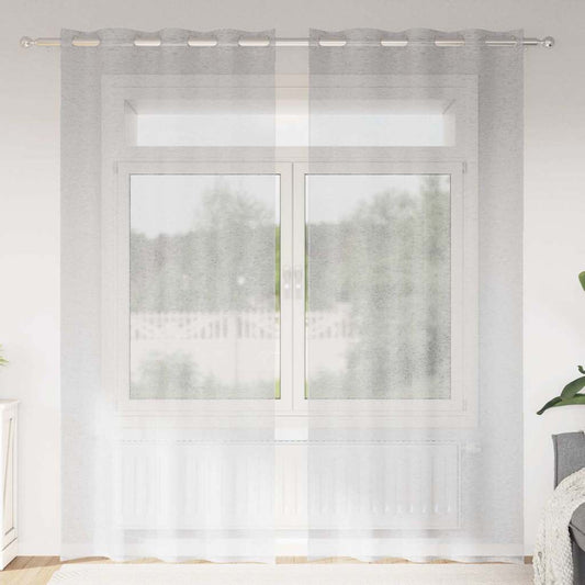 Vorhänge mit Vorhängen 2 pcs Hellgrau Polyester