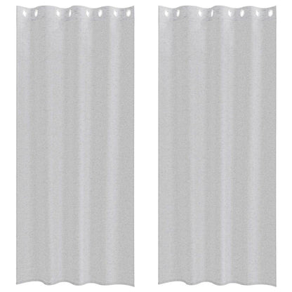 Vorhänge mit Vorhängen 2 pcs Hellgrau Polyester