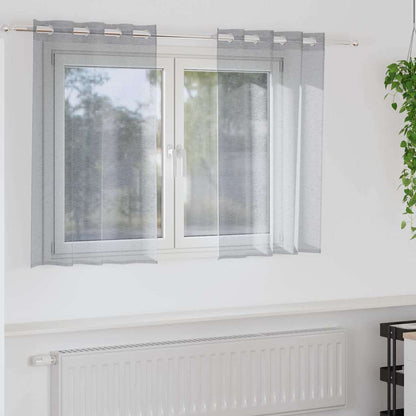 Vorhänge mit Vorhängen 2 pcs Dunkelgrau Polyester