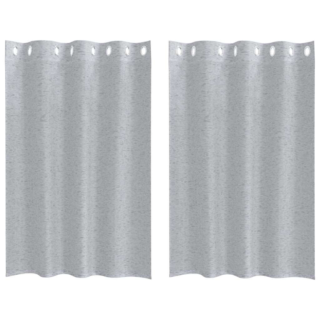 Vorhänge mit Vorhängen 2 pcs Dunkelgrau Polyester