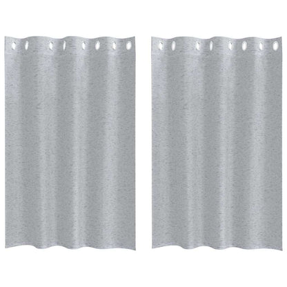 Vorhänge mit Vorhängen 2 pcs Dunkelgrau Polyester