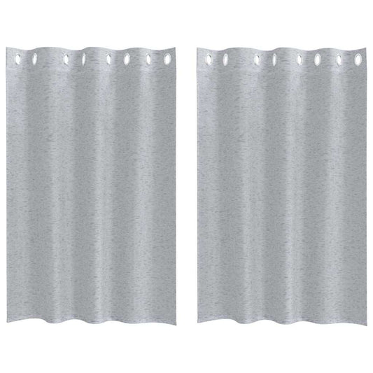 Vorhänge mit Vorhängen 2 pcs Dunkelgrau Polyester