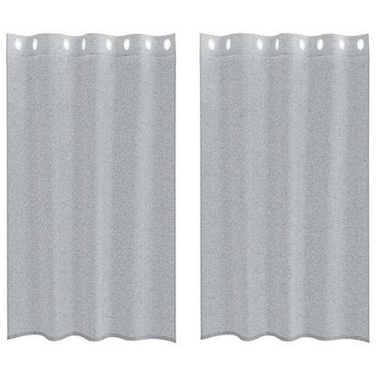 Vorhänge mit Vorhängen 2 pcs Dunkelgrau Polyester