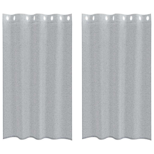 Vorhänge mit Vorhängen 2 pcs Dunkelgrau Polyester