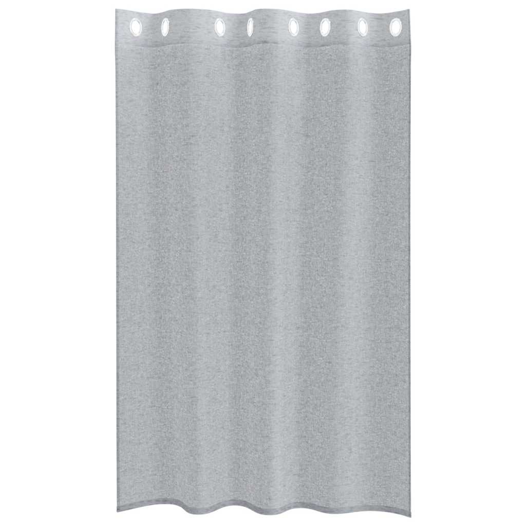 Vorhänge mit Vorhängen 2 pcs Dunkelgrau Polyester