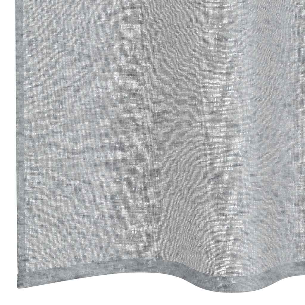 Vorhänge mit Vorhängen 2 pcs Dunkelgrau Polyester