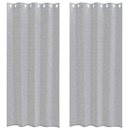 Vorhänge mit Vorhängen 2 pcs Dunkelgrau Polyester