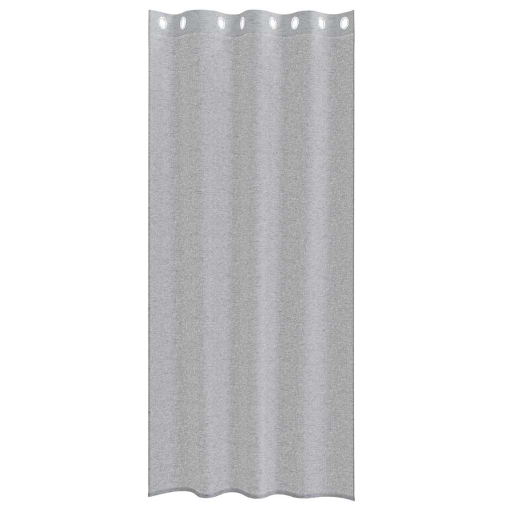 Vorhänge mit Vorhängen 2 pcs Dunkelgrau Polyester