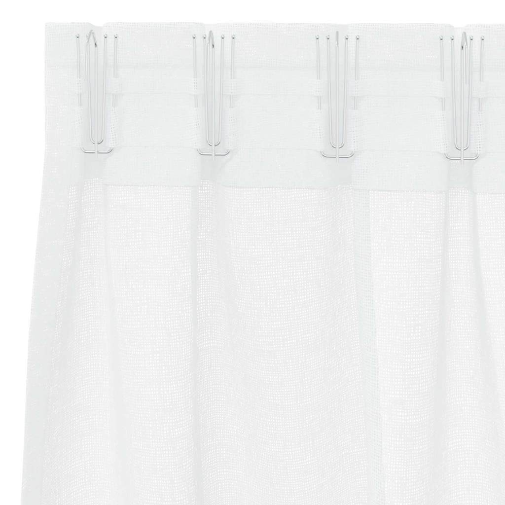 Vorhänge mit Vorhängen 2 pcs Weiß Polyester