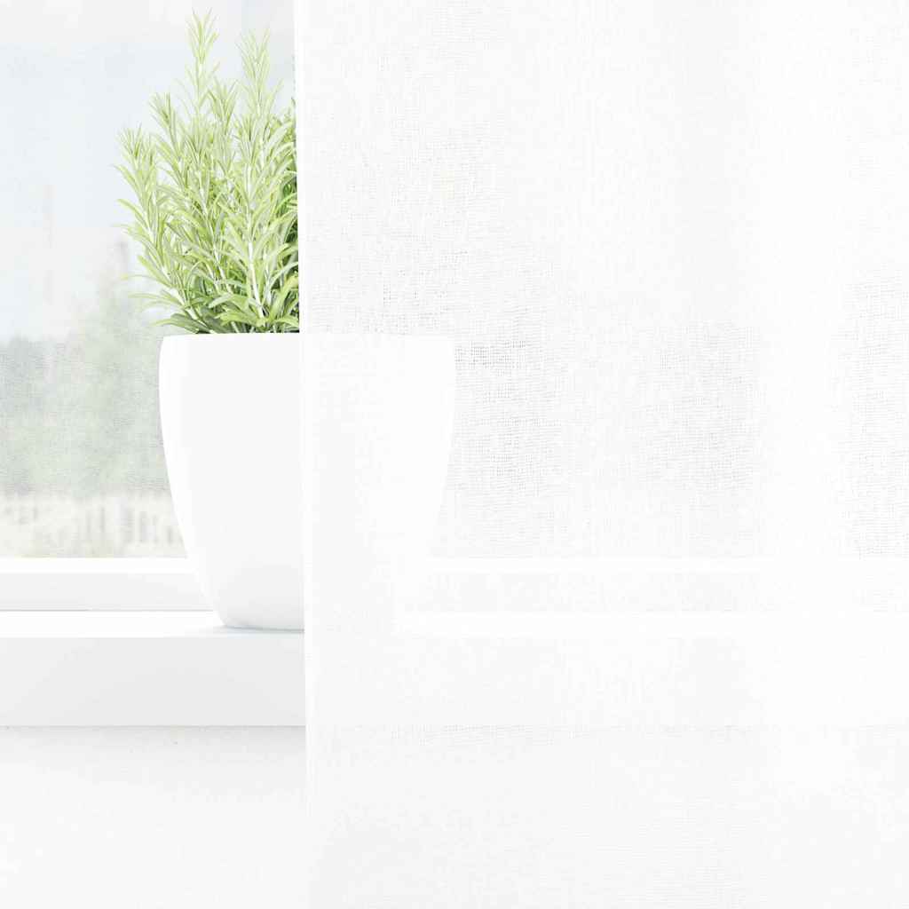 Vorhänge mit Vorhängen 2 pcs Weiß 140x140cm Polyester