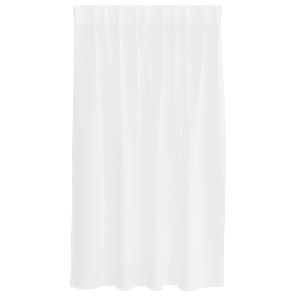 Vorhänge mit Vorhängen 2 pcs Weiß Polyester