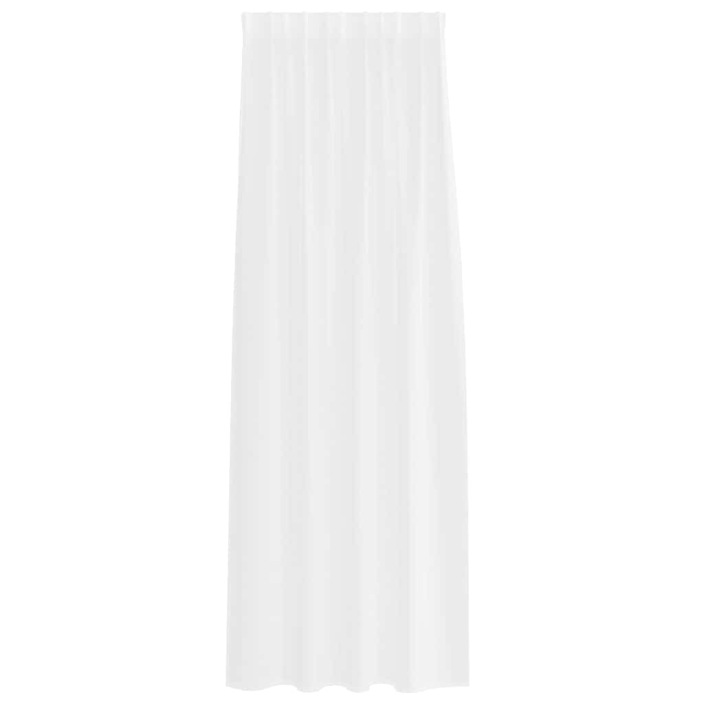 Vorhänge mit Vorhängen 2 pcs Weiß Polyester