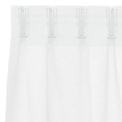Vorhänge mit Vorhängen 2 pcs Weiß Polyester