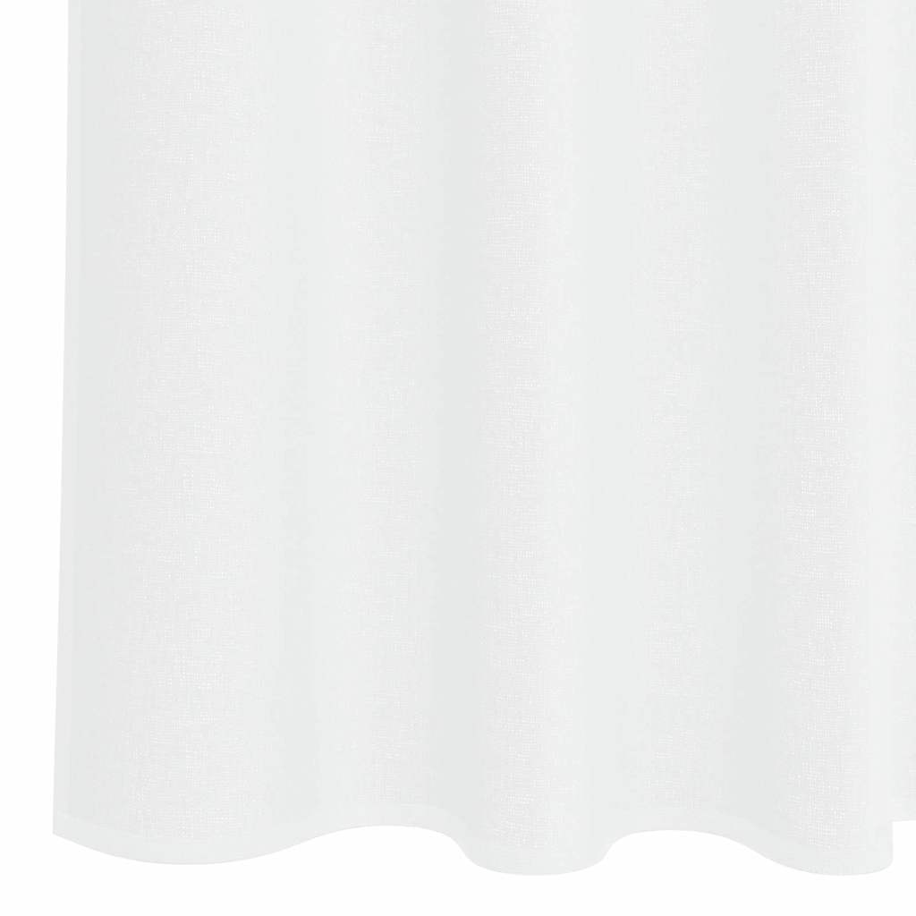 Vorhänge mit Vorhängen 2 pcs Weiß Polyester