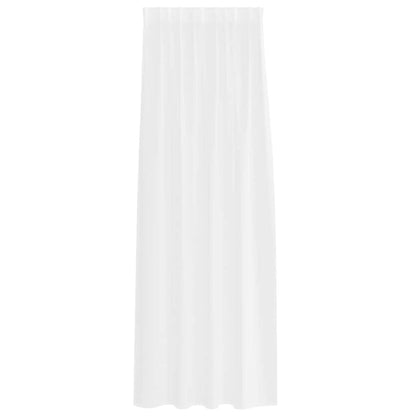 Vorhänge mit Vorhängen 2 pcs Weiß Polyester
