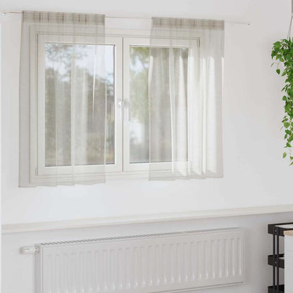 Vorhänge mit Vorhängen 2 pcs Cremefarben Polyester