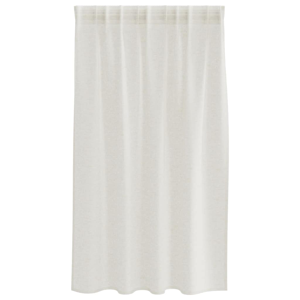 Vorhänge mit Vorhängen 2 pcs Cremefarben Polyester
