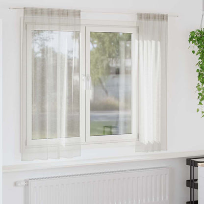 Vorhänge mit Vorhängen 2 pcs Cremefarben Polyester