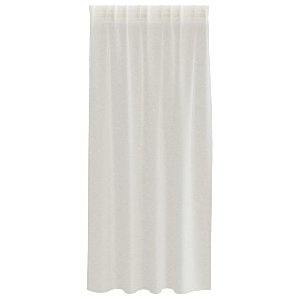 Vorhänge mit Vorhängen 2 pcs Cremefarben Polyester
