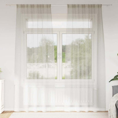 Vorhänge mit Vorhängen 2 pcs Cremefarben Polyester