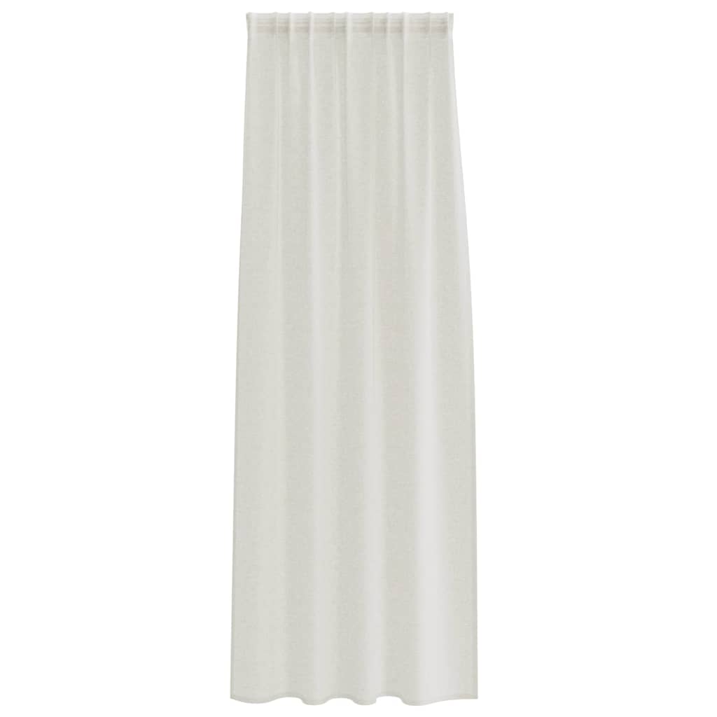 Vorhänge mit Vorhängen 2 pcs Cremefarben Polyester