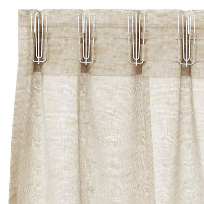 Vorhänge mit Vorhängen 2 pcs Sand Polyester
