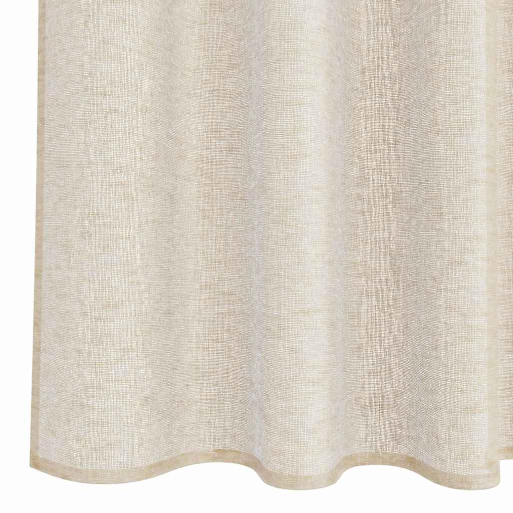Vorhänge mit Vorhängen 2 pcs Sand Polyester