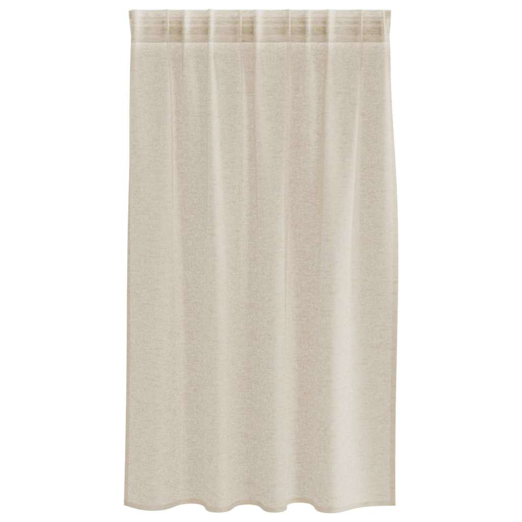 Vorhänge mit Vorhängen 2 pcs Sand Polyester