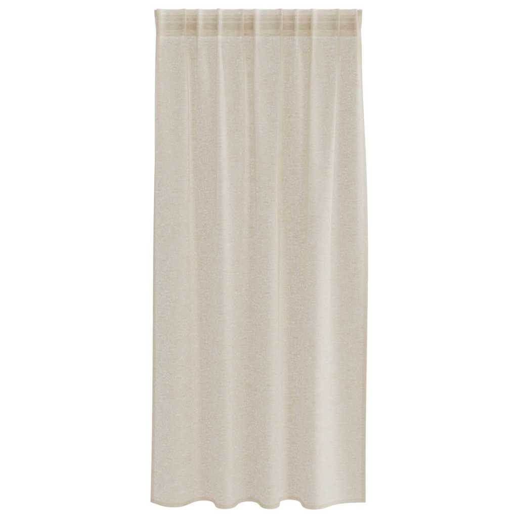 Vorhänge mit Vorhängen 2 pcs Sand Polyester
