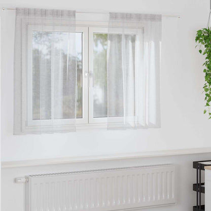 Vorhänge mit Vorhängen 2 pcs Hellgrau Polyester