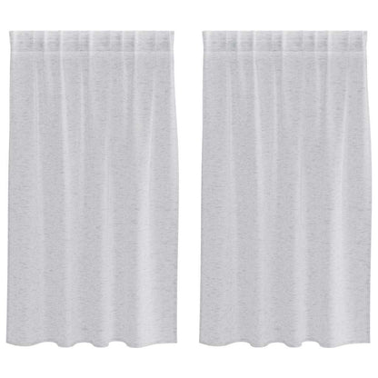 Vorhänge mit Vorhängen 2 pcs Hellgrau Polyester