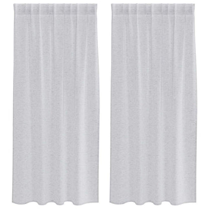 Vorhänge mit Vorhängen 2 pcs Hellgrau Polyester