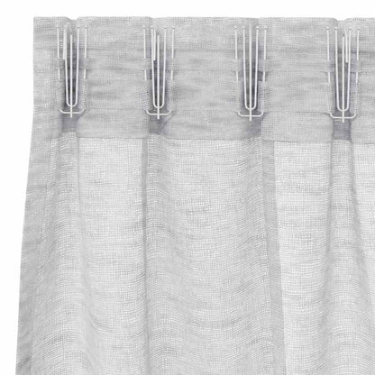Vorhänge mit Vorhängen 2 pcs Hellgrau Polyester